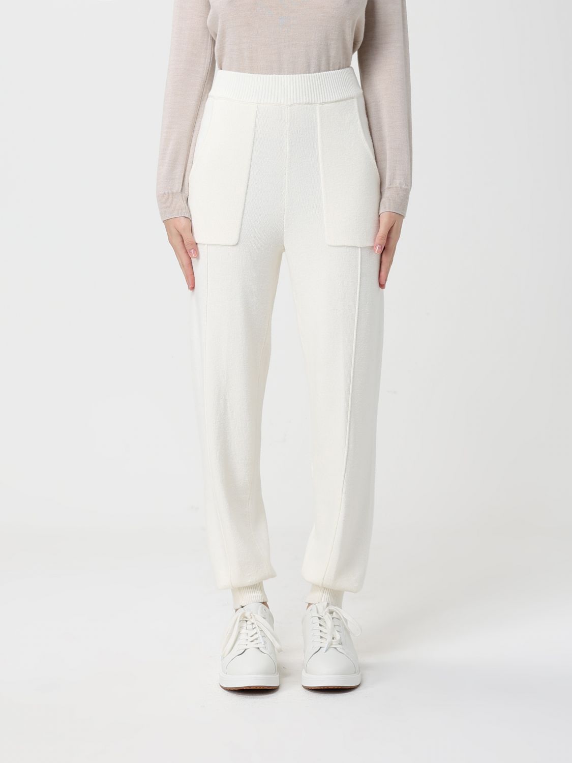 Twinset Pants  Woman Color White In White