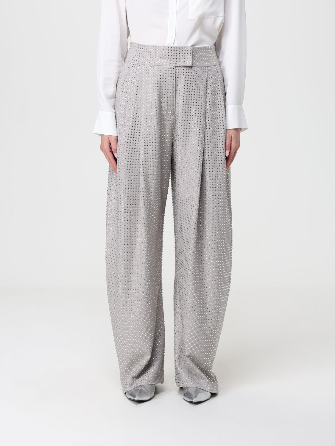 Pinko Pants Woman Color Grey In Gray