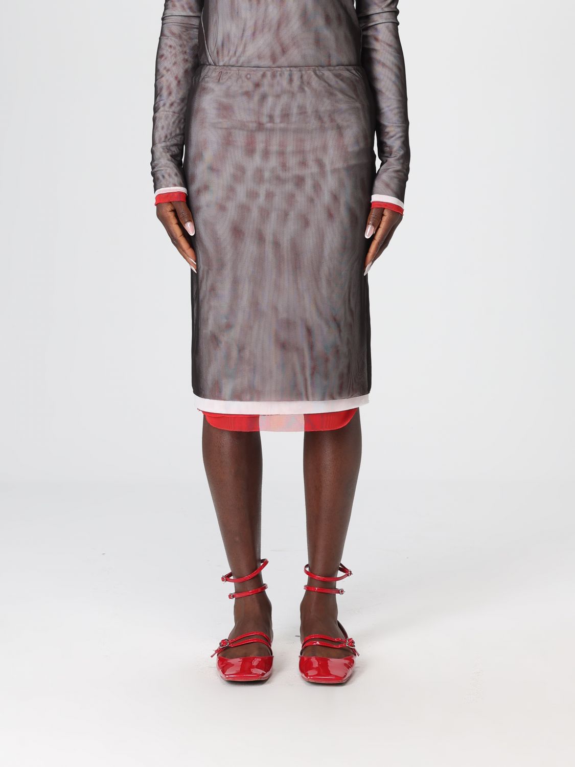 Msgm Skirt  Woman Color Black In Gray