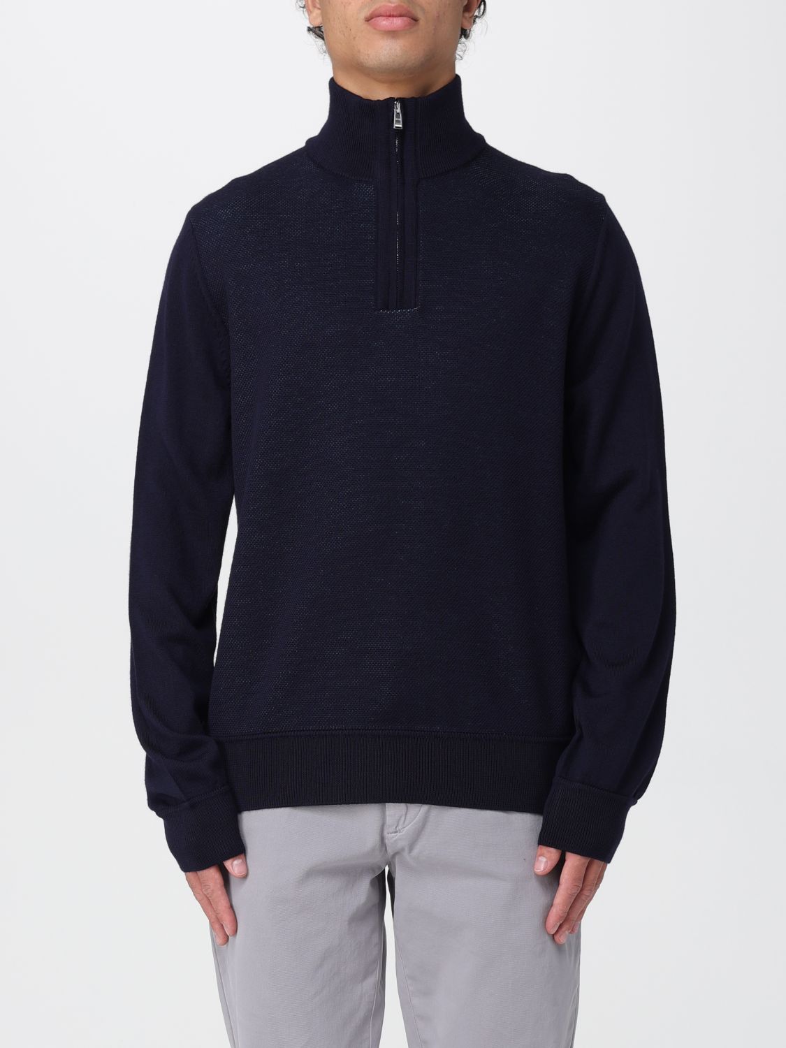 Hugo Boss Sweater Boss Men Color Blue In Black