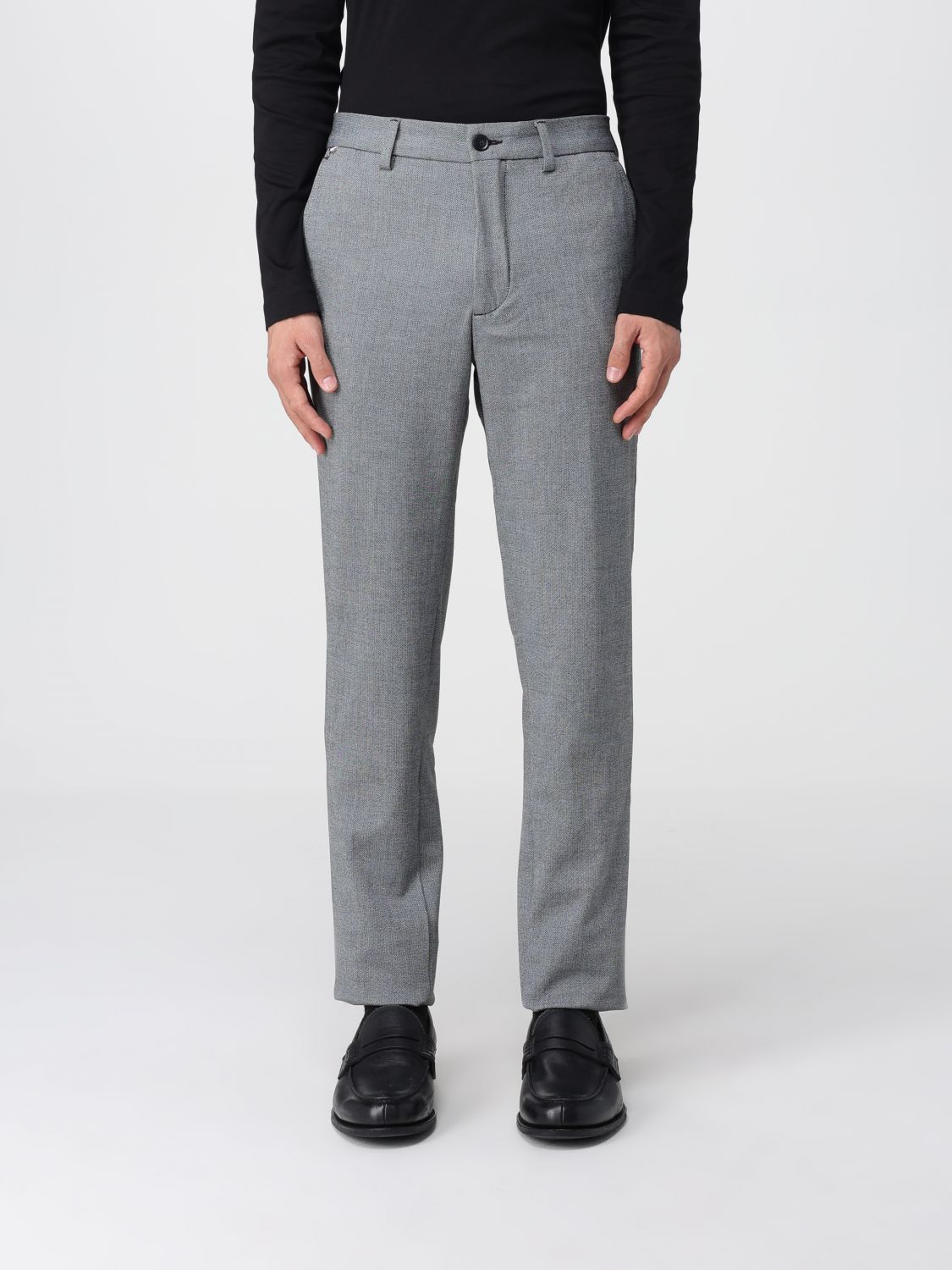 Hugo Boss Pants Boss Men Color Black In Gray