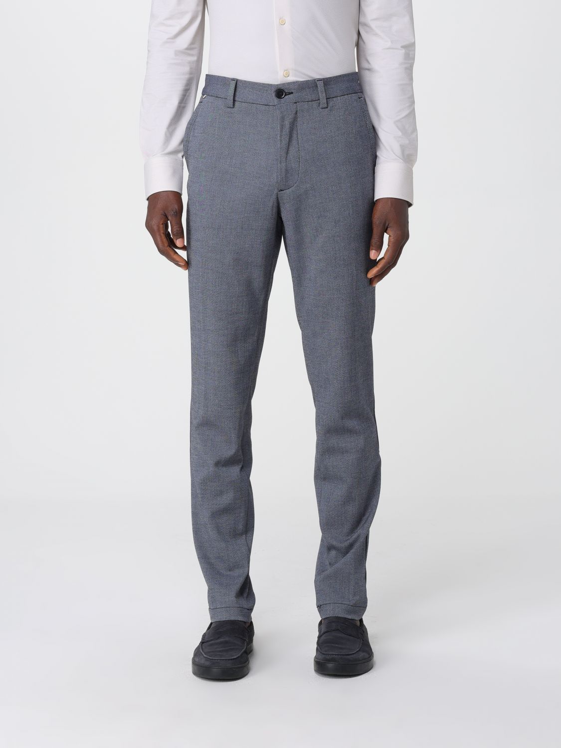 Hugo Boss Pants Boss Men Color Blue In Gray