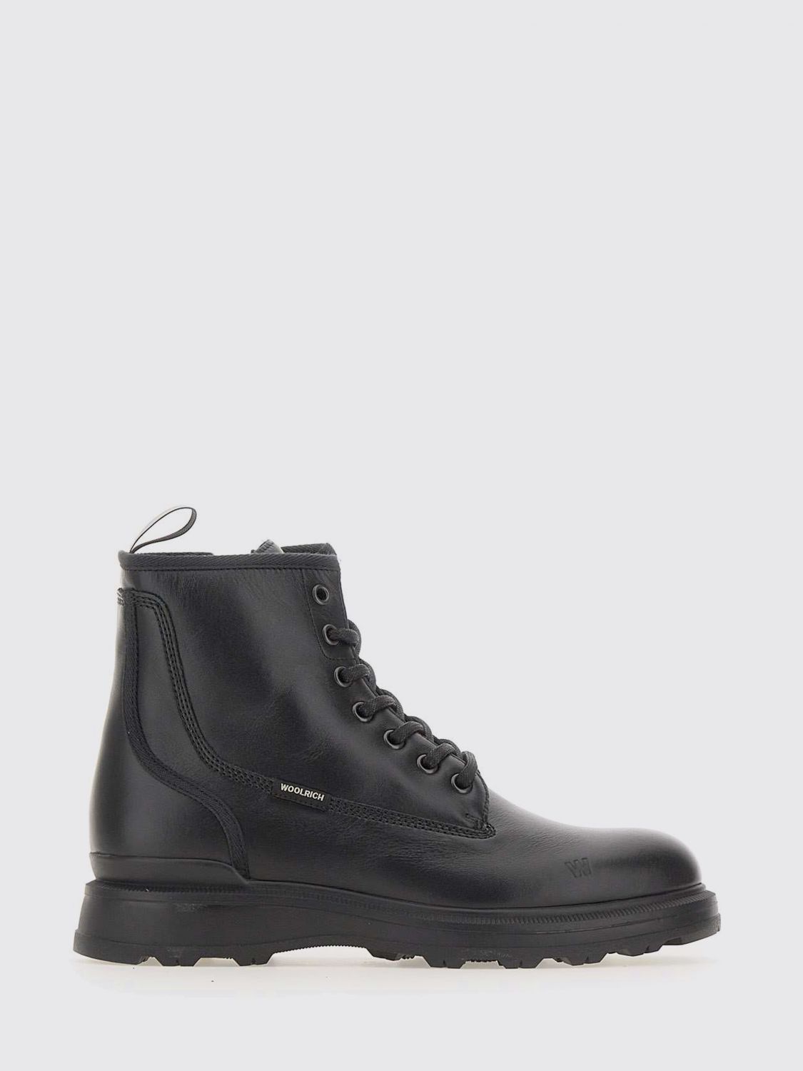 Woolrich Grove Lace-up Leather Boots In Black