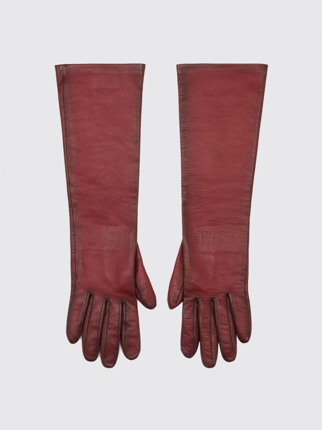 Gloves MM6 MAISON MARGIELA Woman color Red
