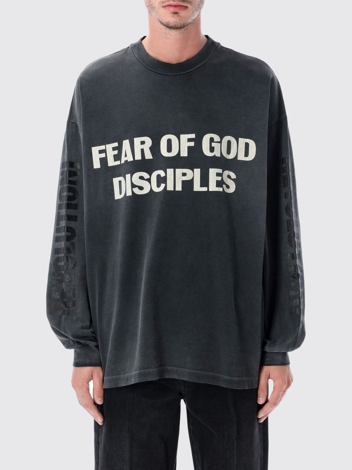 Fear Of God Relaxed Disciple Long Sleeve T-shirt In Animal Print