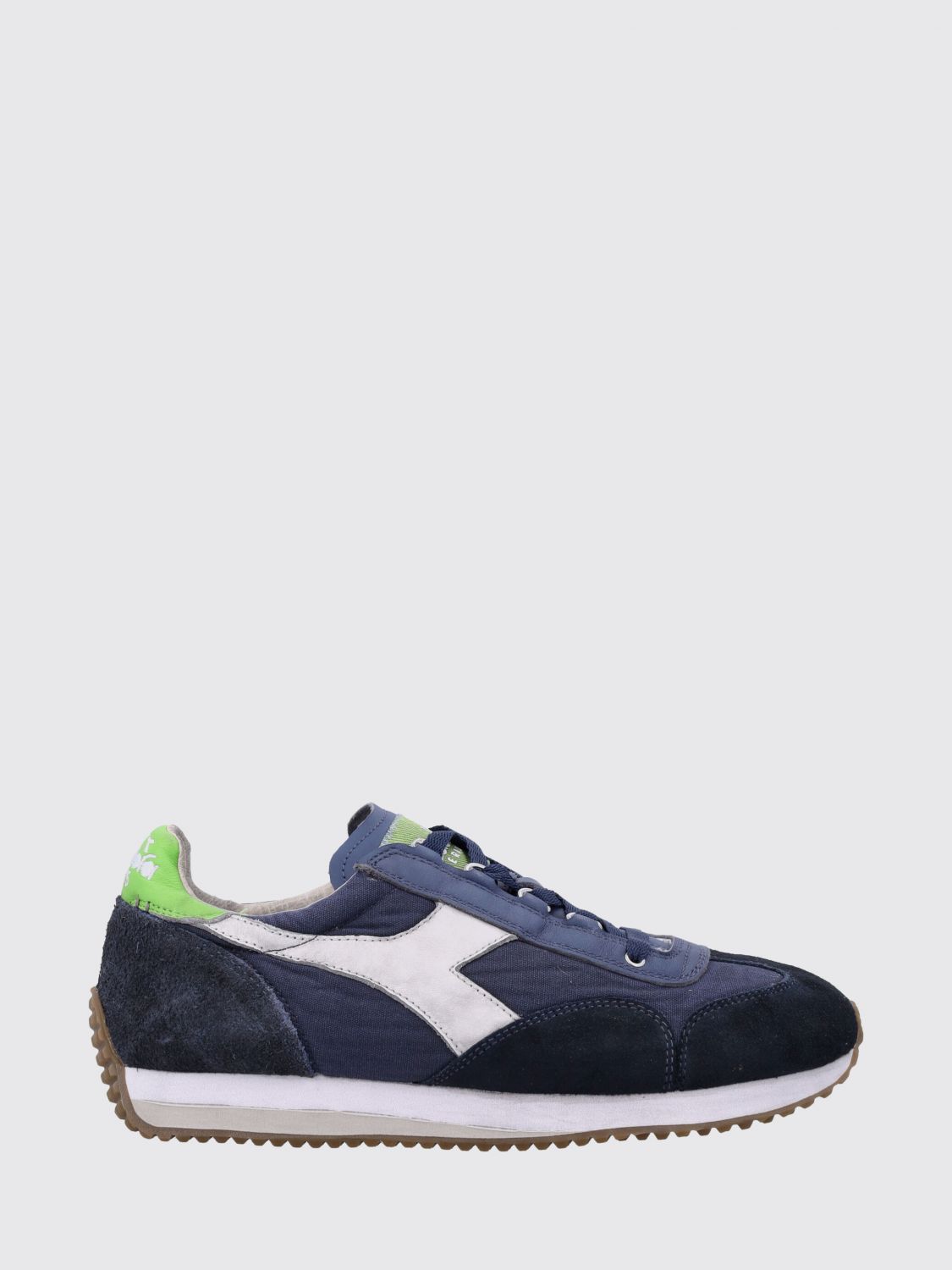 Diadora Sporty Blue Suede And Leather Sneakers In Blue