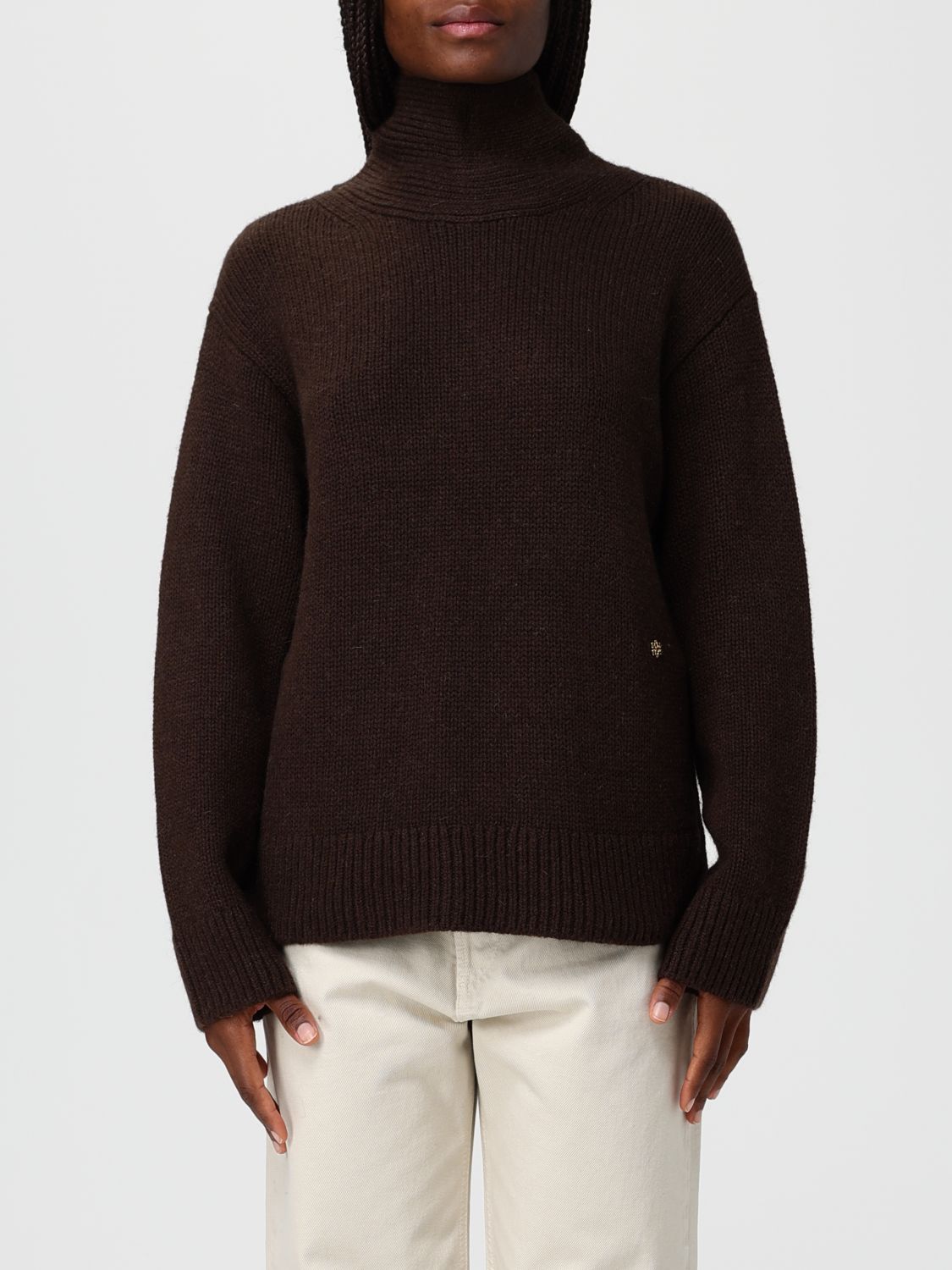 Ganni Sweater  Woman Color Brown In Brown