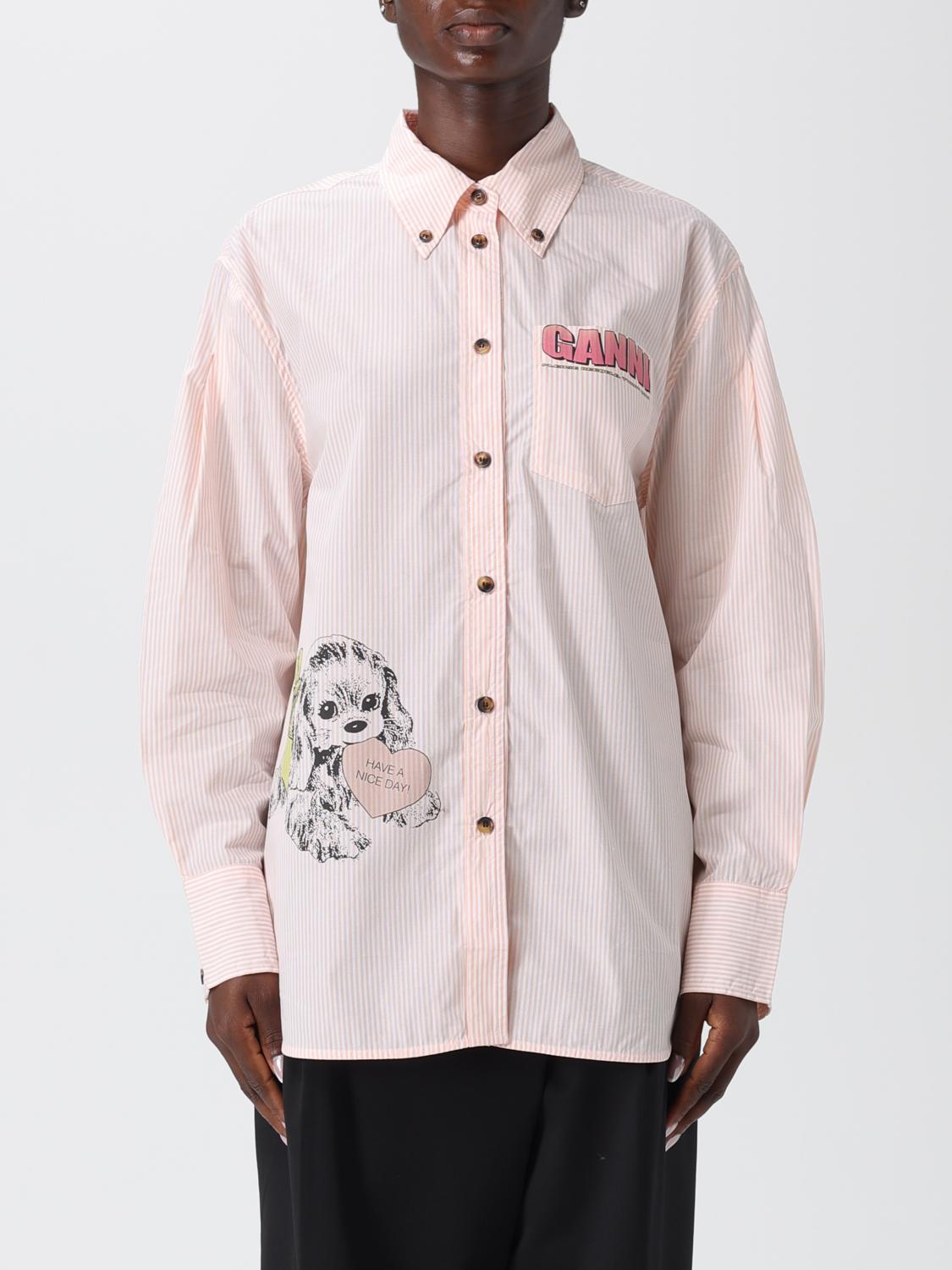 Camicia casual Ganni in cotone organico stampato