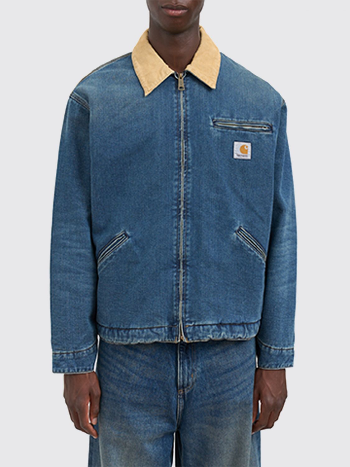 Carhartt Og Detroit Organic Canvas Jacket In Blue