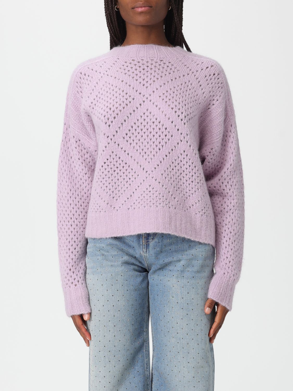 Twinset Openwork Sweater In Multi