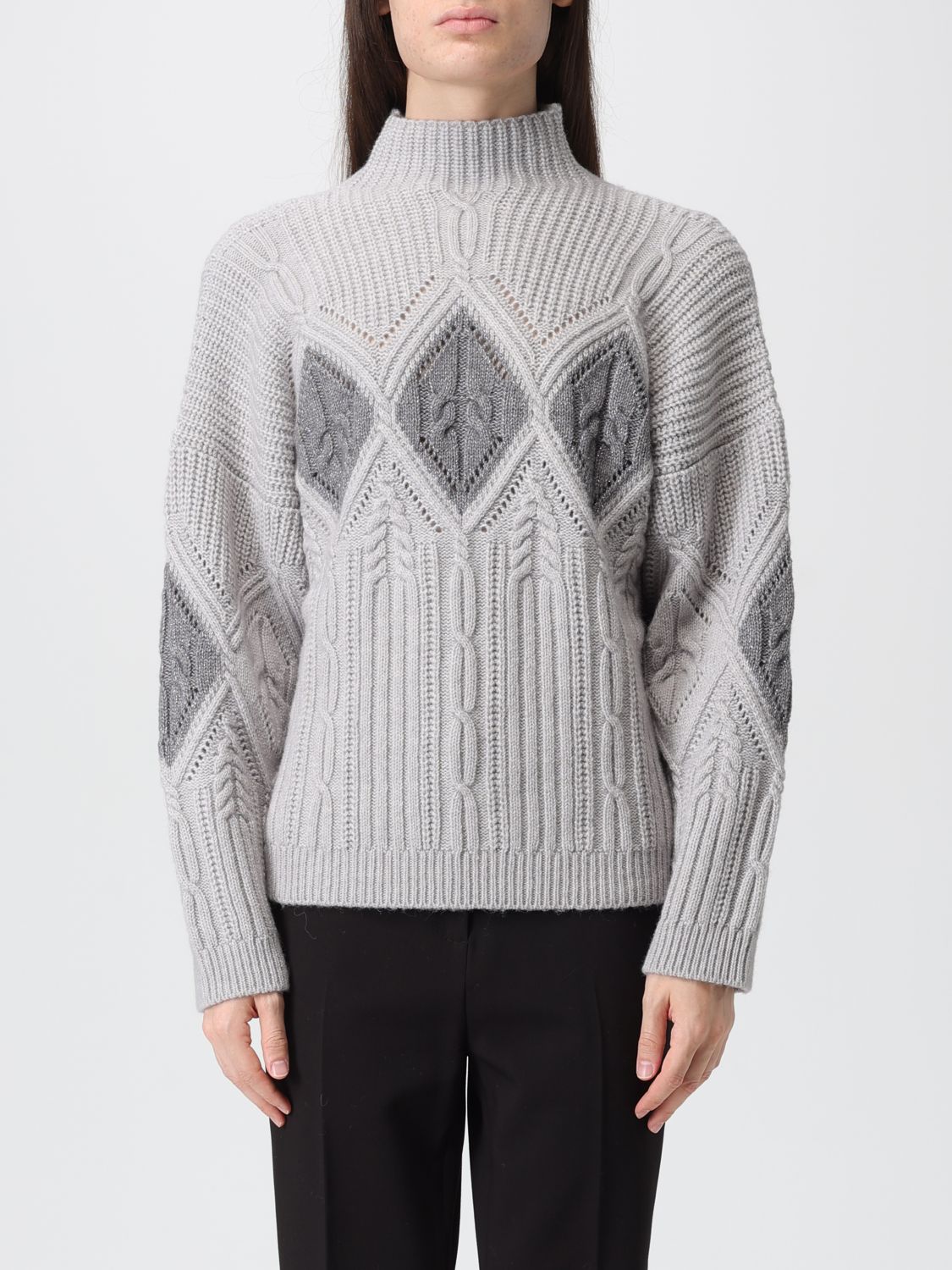 Twinset Sweater Woman Color Grey In Gray