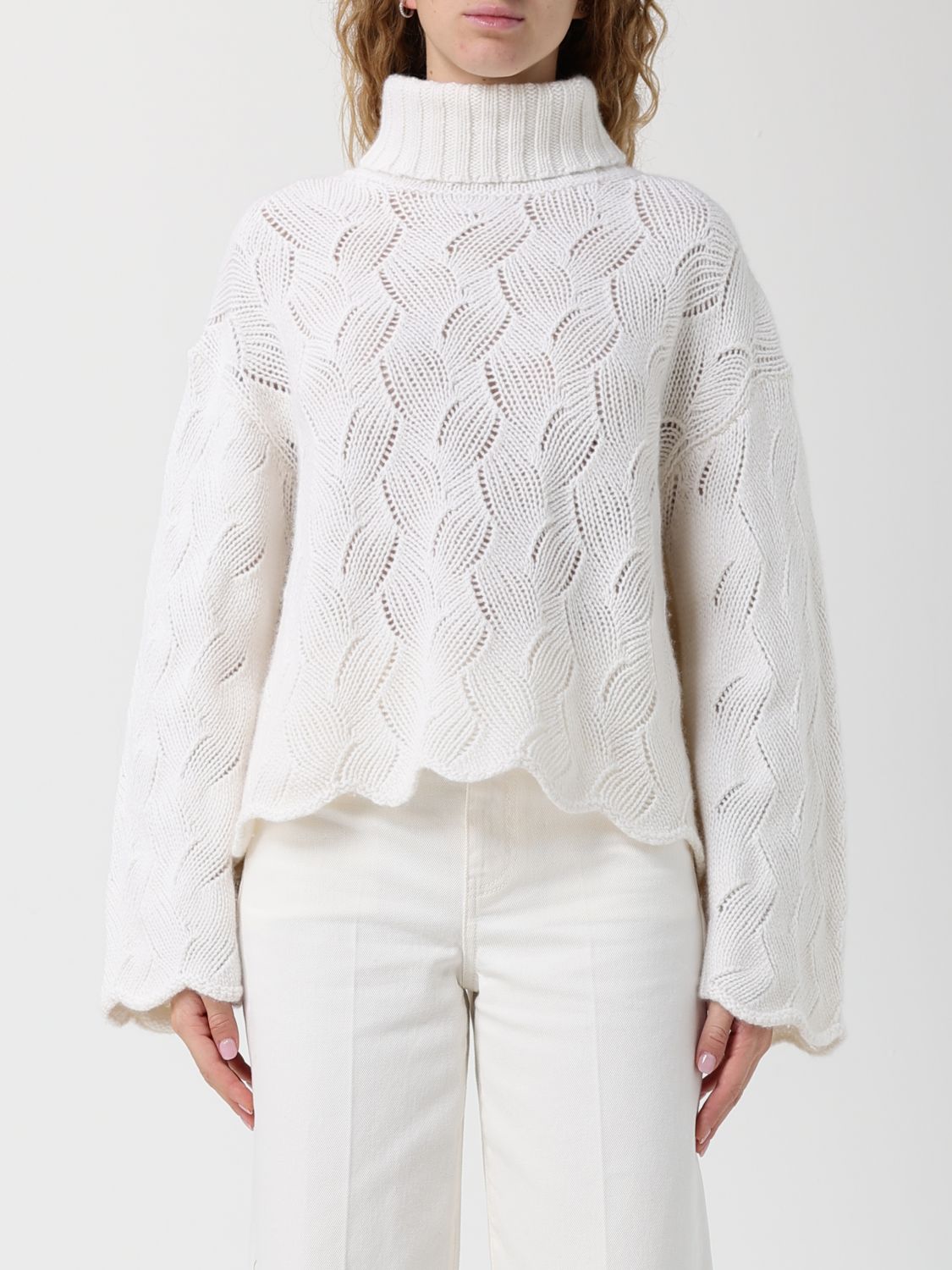 Twinset Twin-set Round Neck Sweater In White