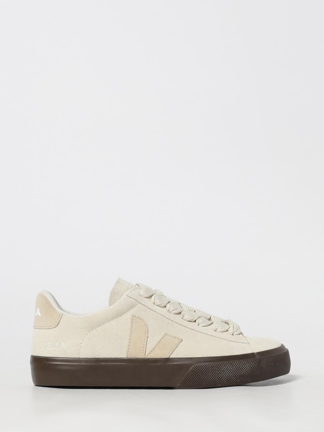 Veja Womens Campo Bold Suede Sneakers In White