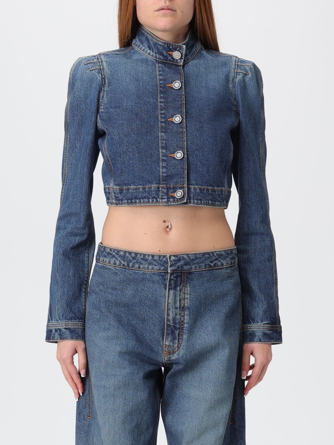 Alaïa Jacket  Woman Color Blue In Blue