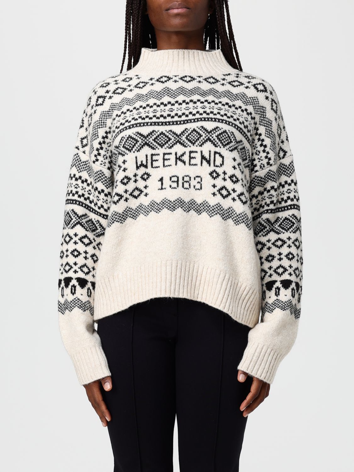 Weekend Max Mara Sweater Woman In White