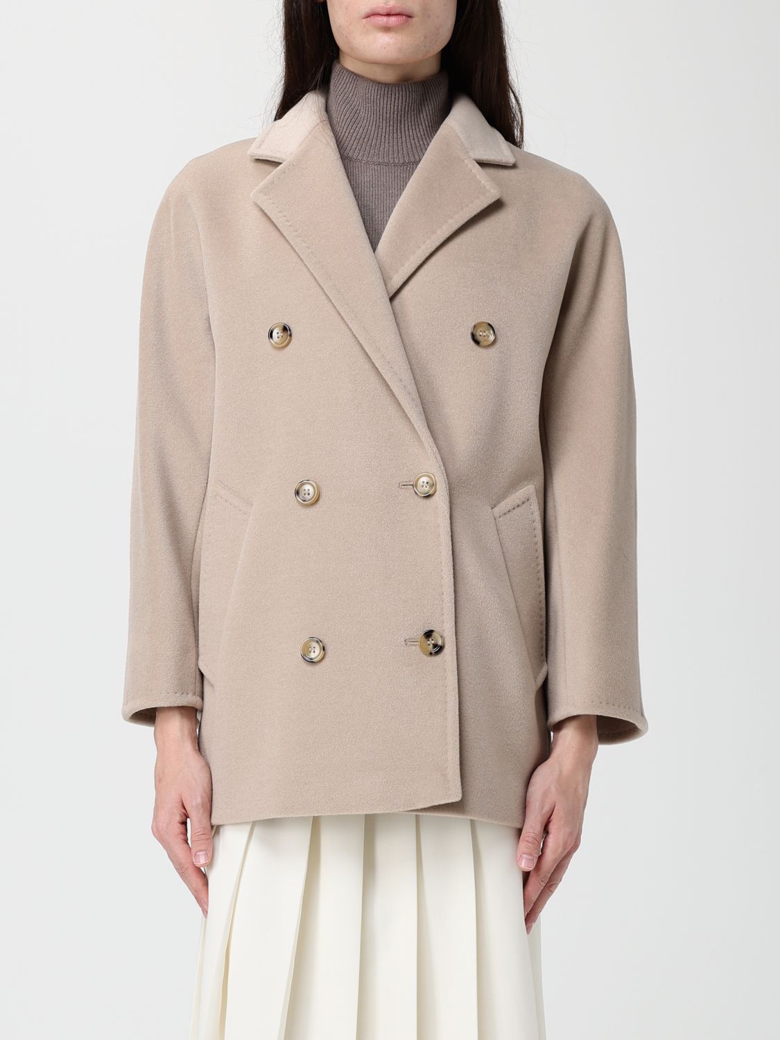 Max Mara Jacket Woman Color Beige In Neutral