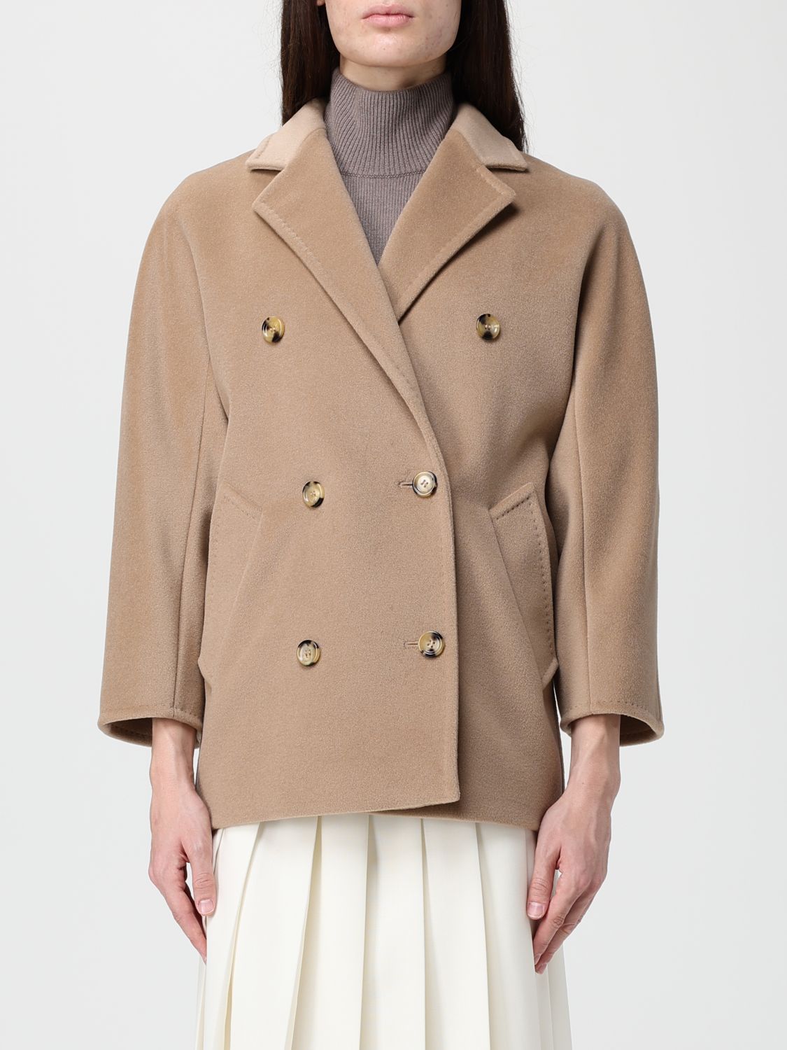 Max Mara Jacket Woman Color Camel In Brown