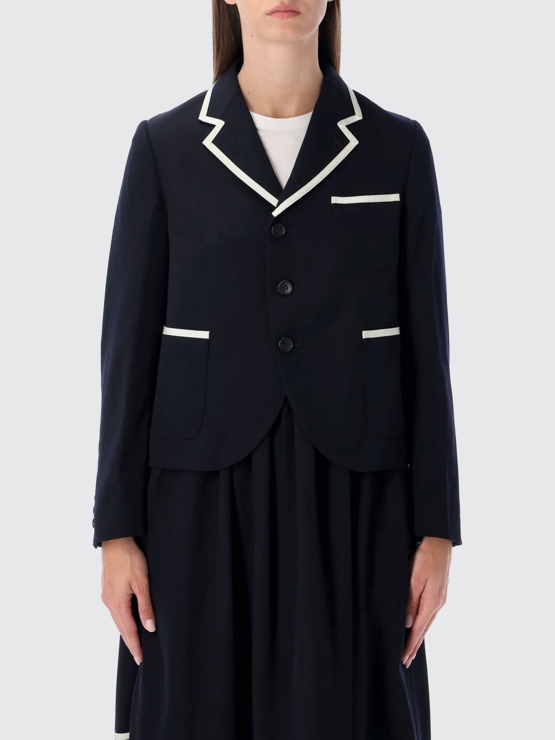 Comme Des Garçons Jacket Comme Des Garcons Woman Color Blue In Black