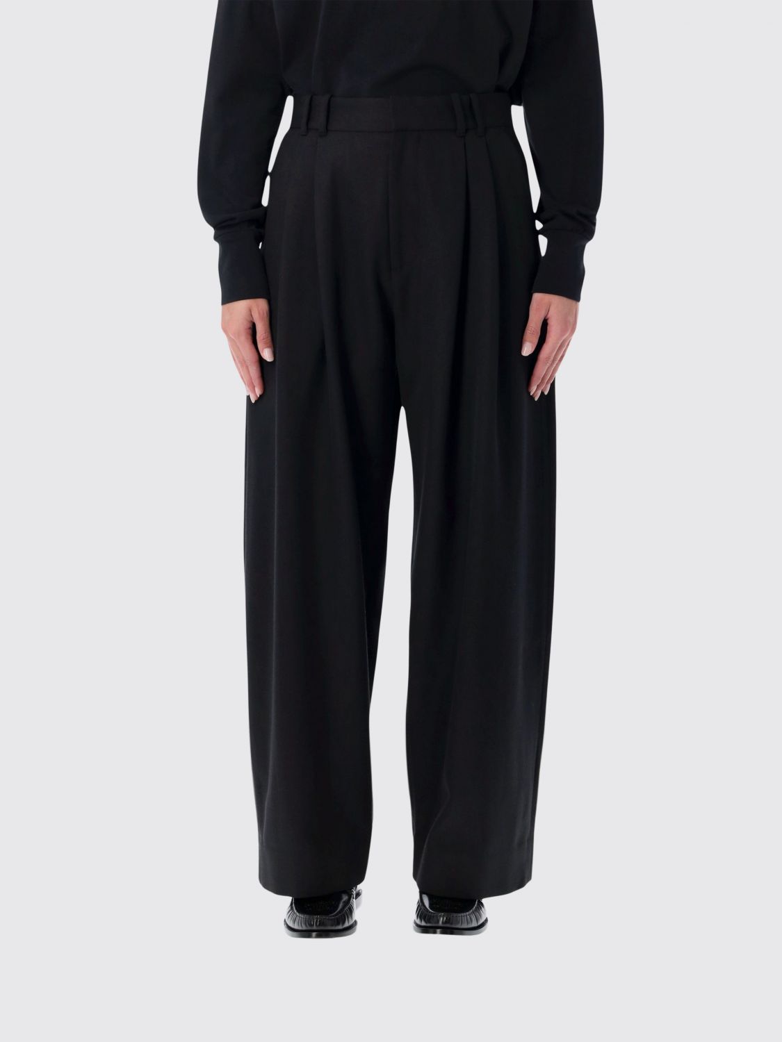 Studio Nicholson Pants Woman Color Black In Black
