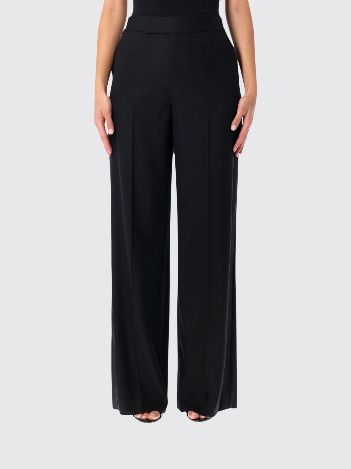 Polo Ralph Lauren Pants Woman Color Black In Black