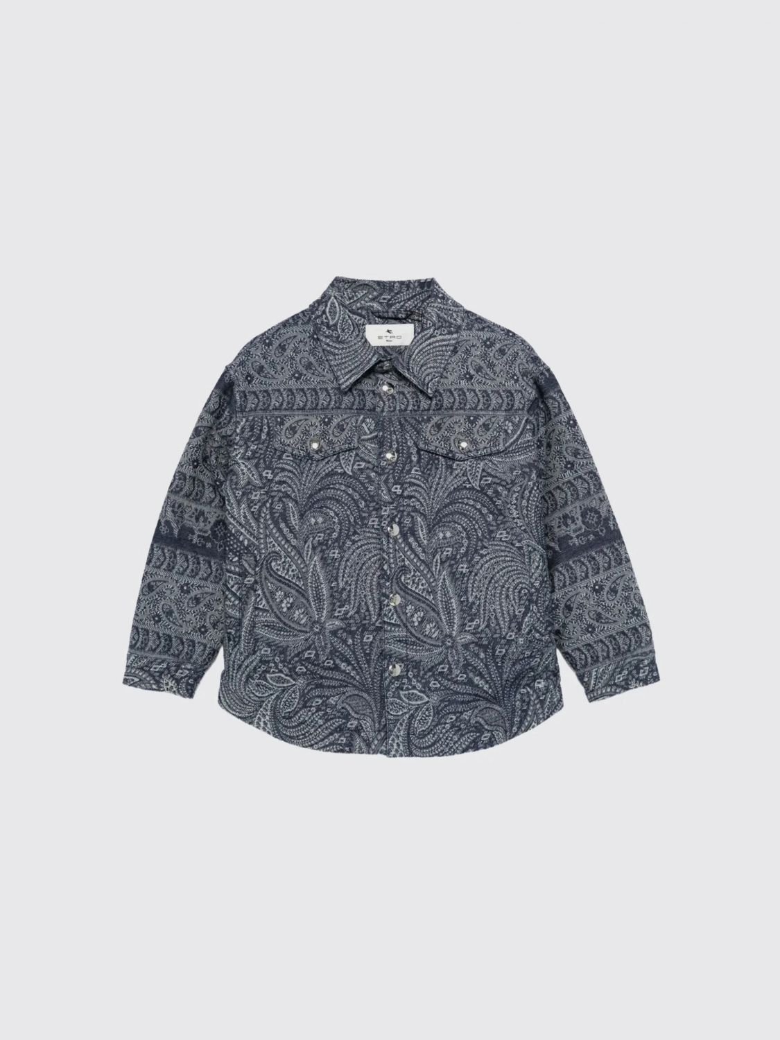 Etro Coat Kids Color Blue In Multi