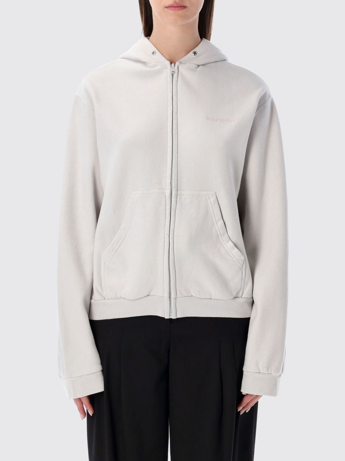 Balenciaga Sweatshirt  Woman Color White In Gray