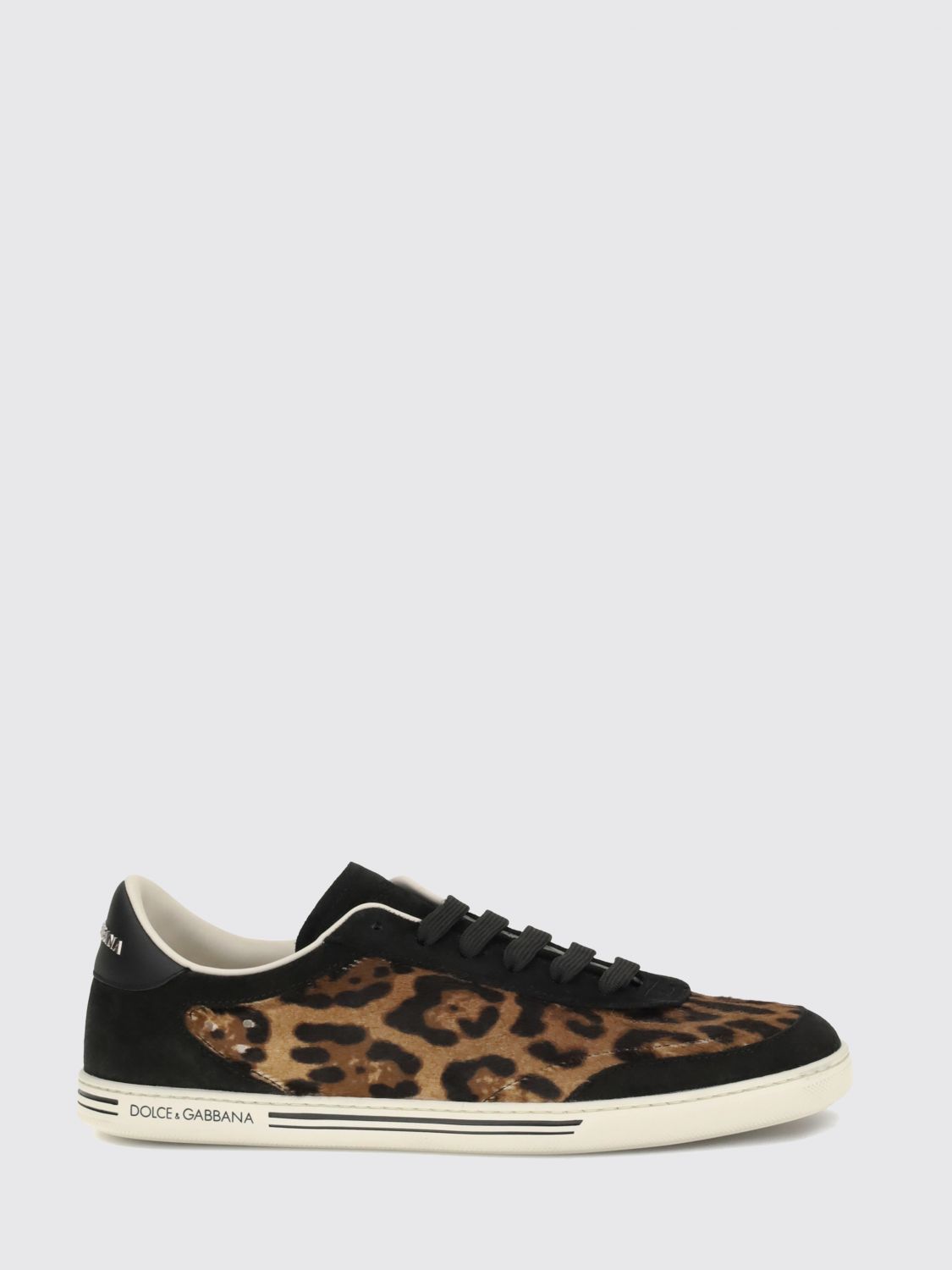 Dolce & Gabbana Men Saint Tropez Leopard Sneakers In Brown