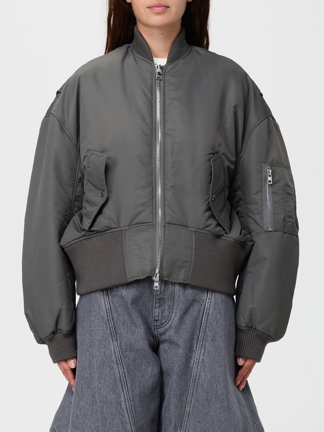 Jw Anderson Blazer Woman Color Grey In Gray