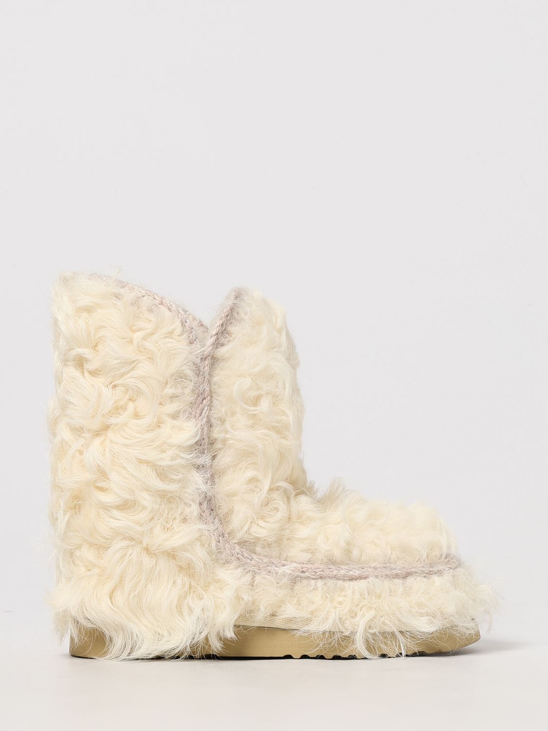 Mou Flat Ankle Boot  Woman Color White In Animal Print