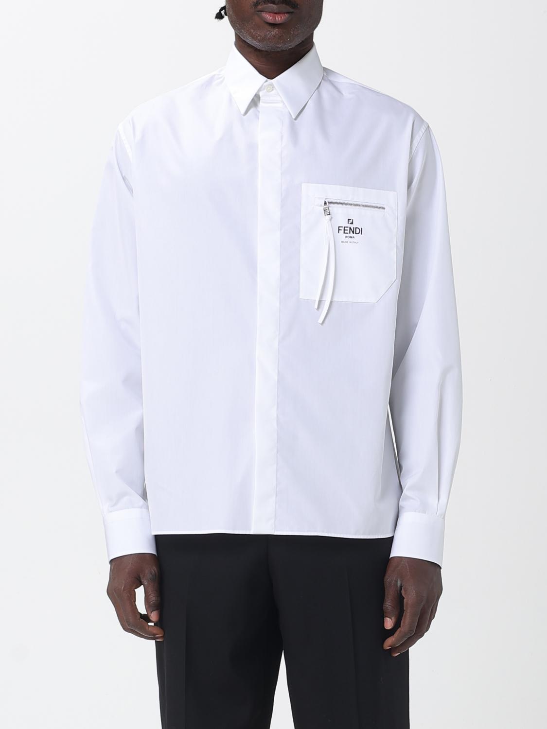 FENDI Camicia in cotone con logo
