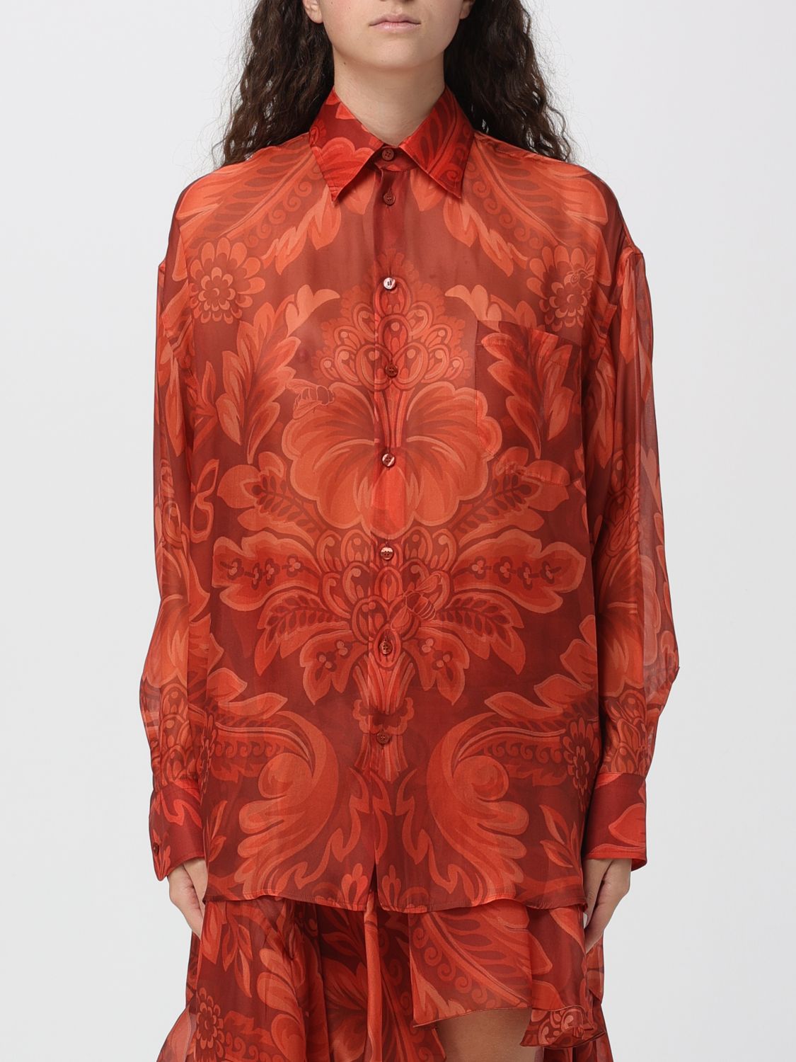 Etro Shirt  Woman Color Red In Orange