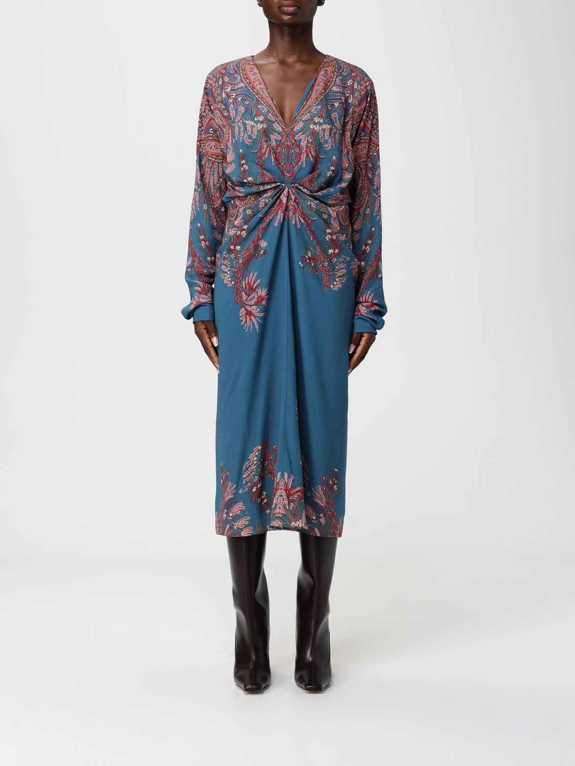 Etro Dress Woman Color Blue In Blue