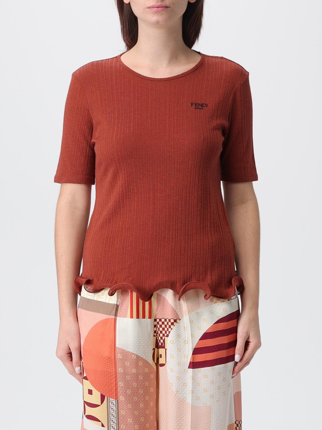 T-Shirt FENDI Woman color Red