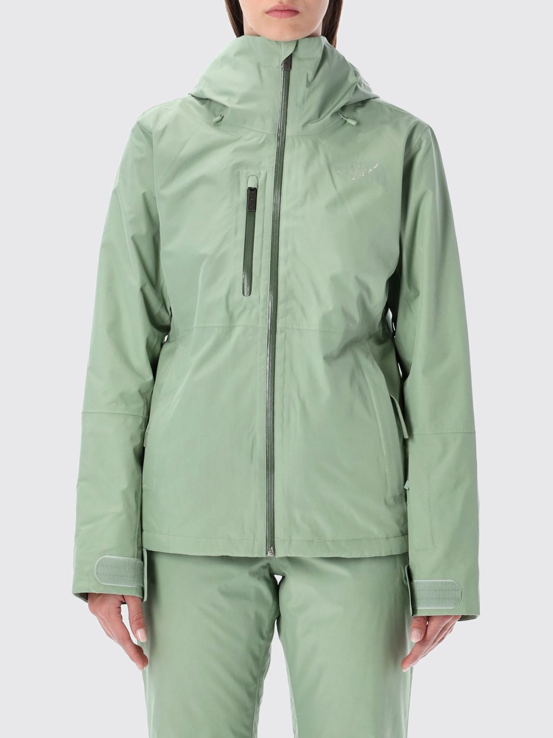 The North Face Hooded Zip Skiwear Jacket In Green