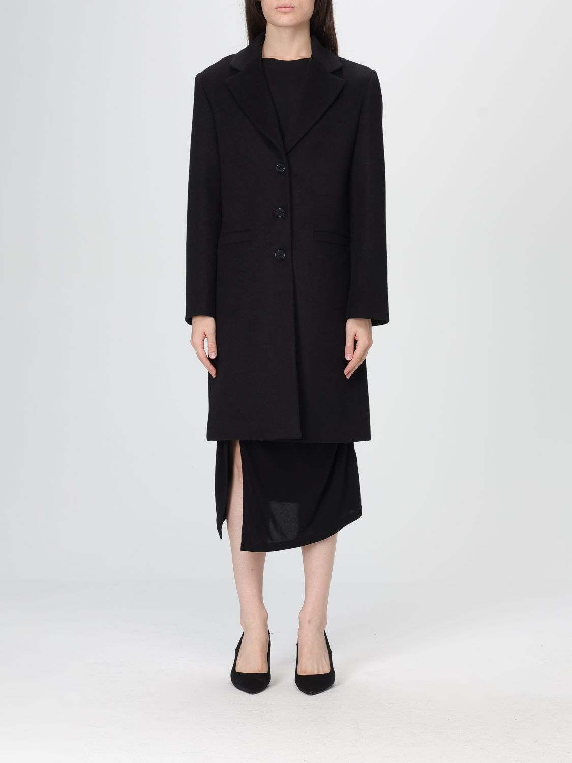 Liu •jo Coat Liu Jo Woman Color Black