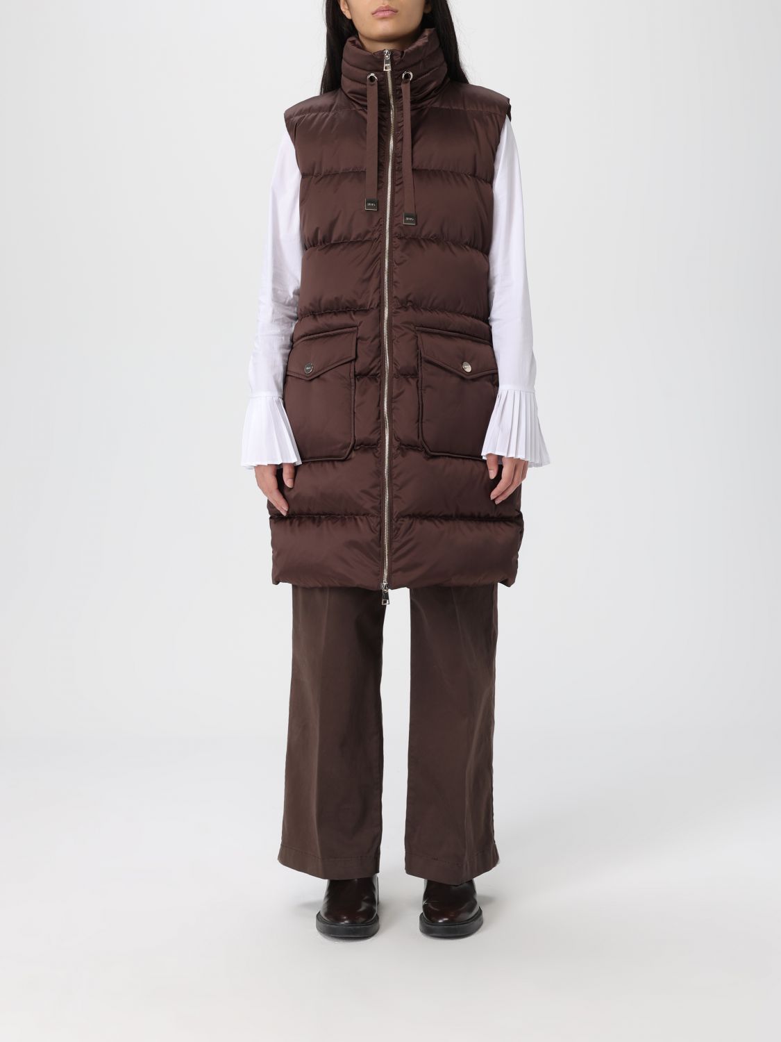 Liu •jo Waistcoat Liu Jo Woman Color Brown In Brown
