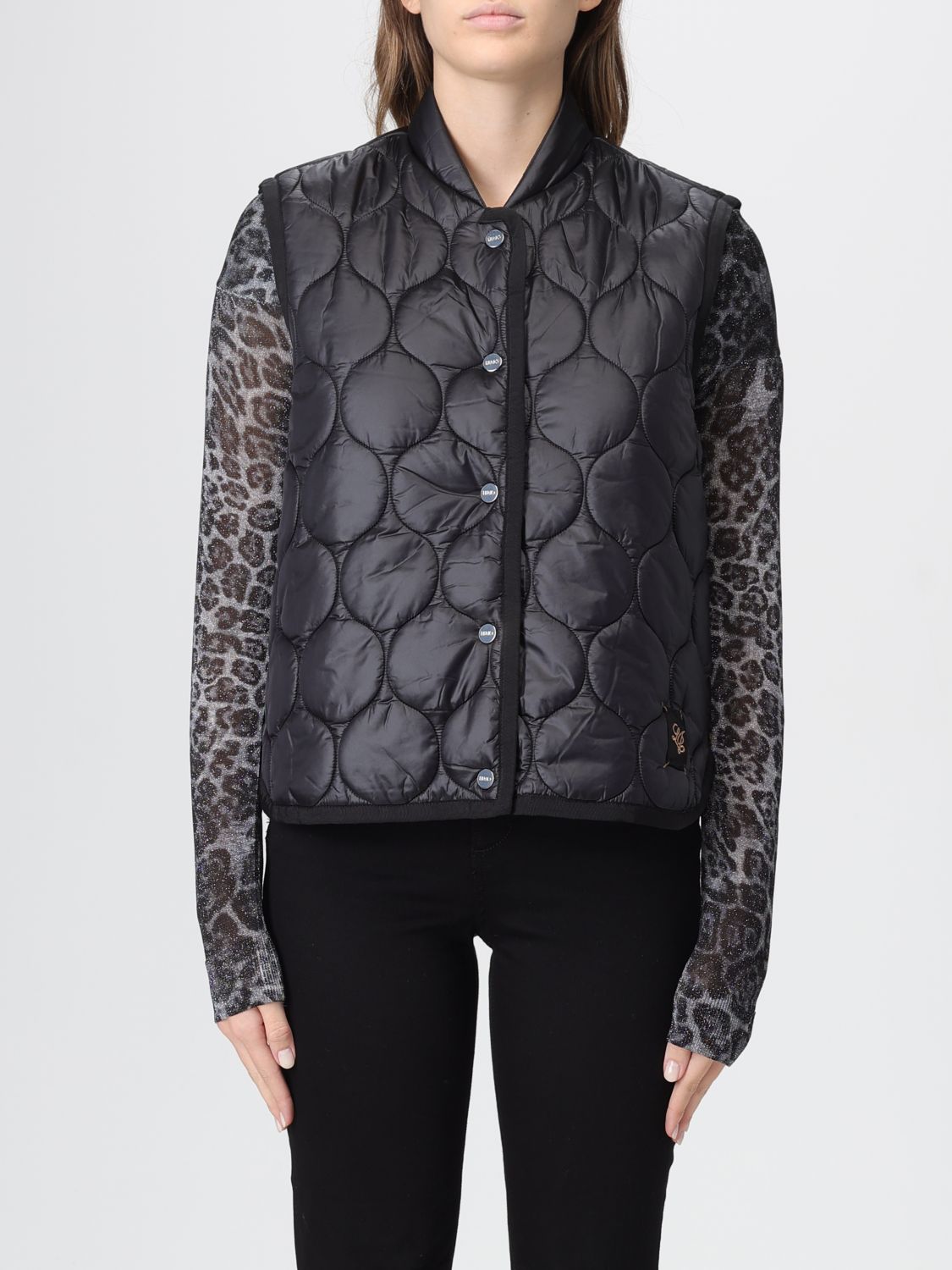 Liu •jo Waistcoat Liu Jo Woman Color Black In Gray