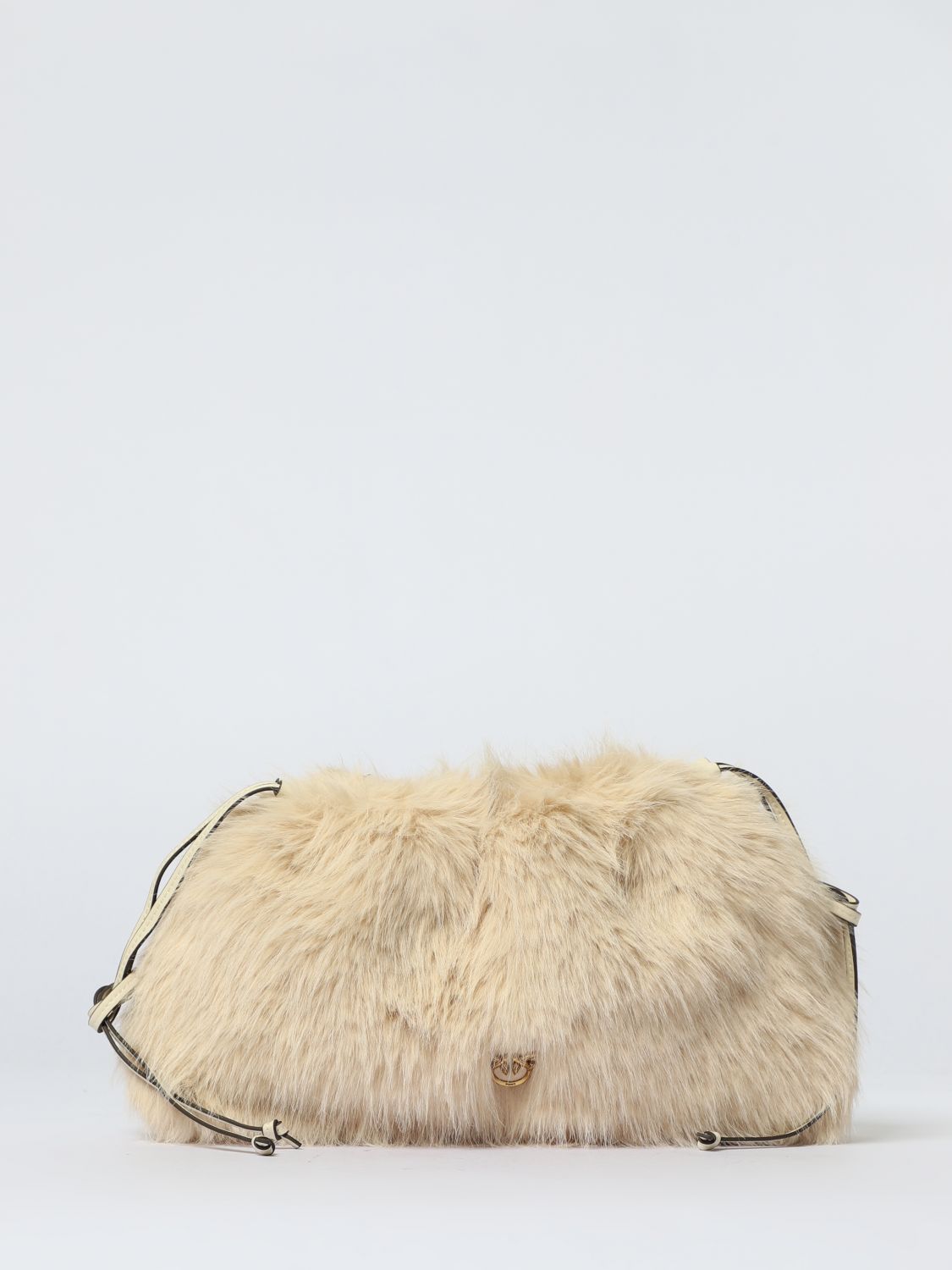 Pinko Shoulder Bag Woman Color Beige In Neutral
