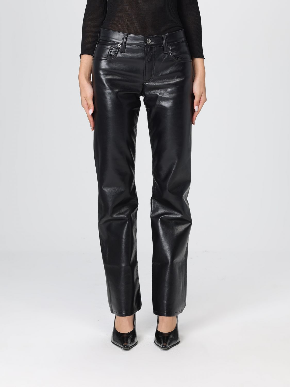 Agolde Jeans Woman Color Black In Black