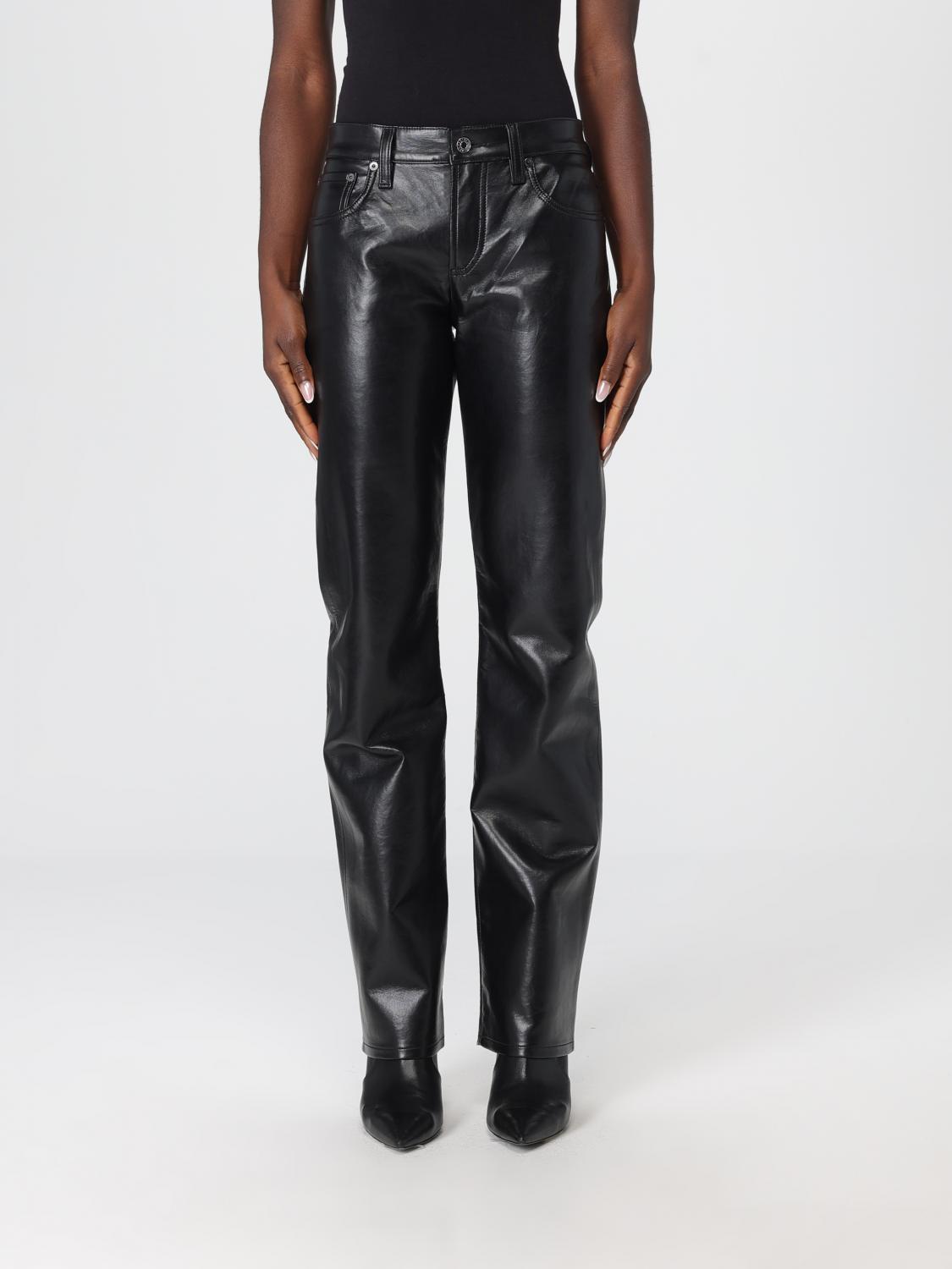 Agolde Five-pocket Trousers In Black