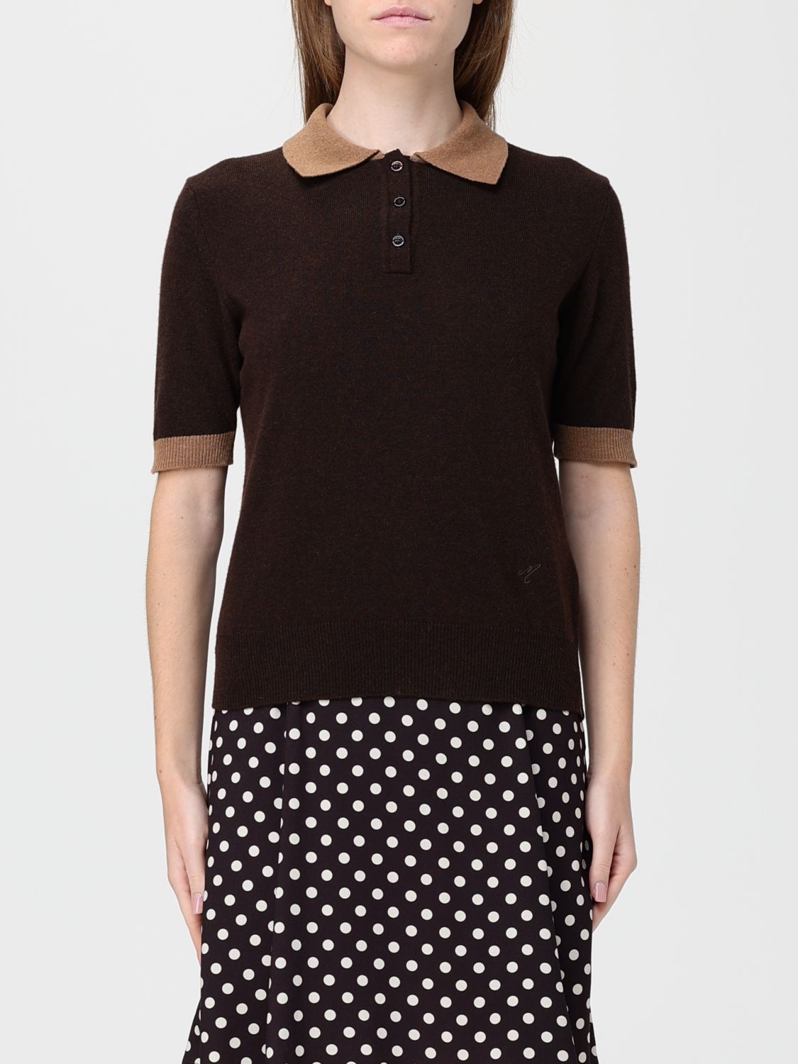 Mar De Margaritas Polo Shirt  Woman Color Brown In Brown