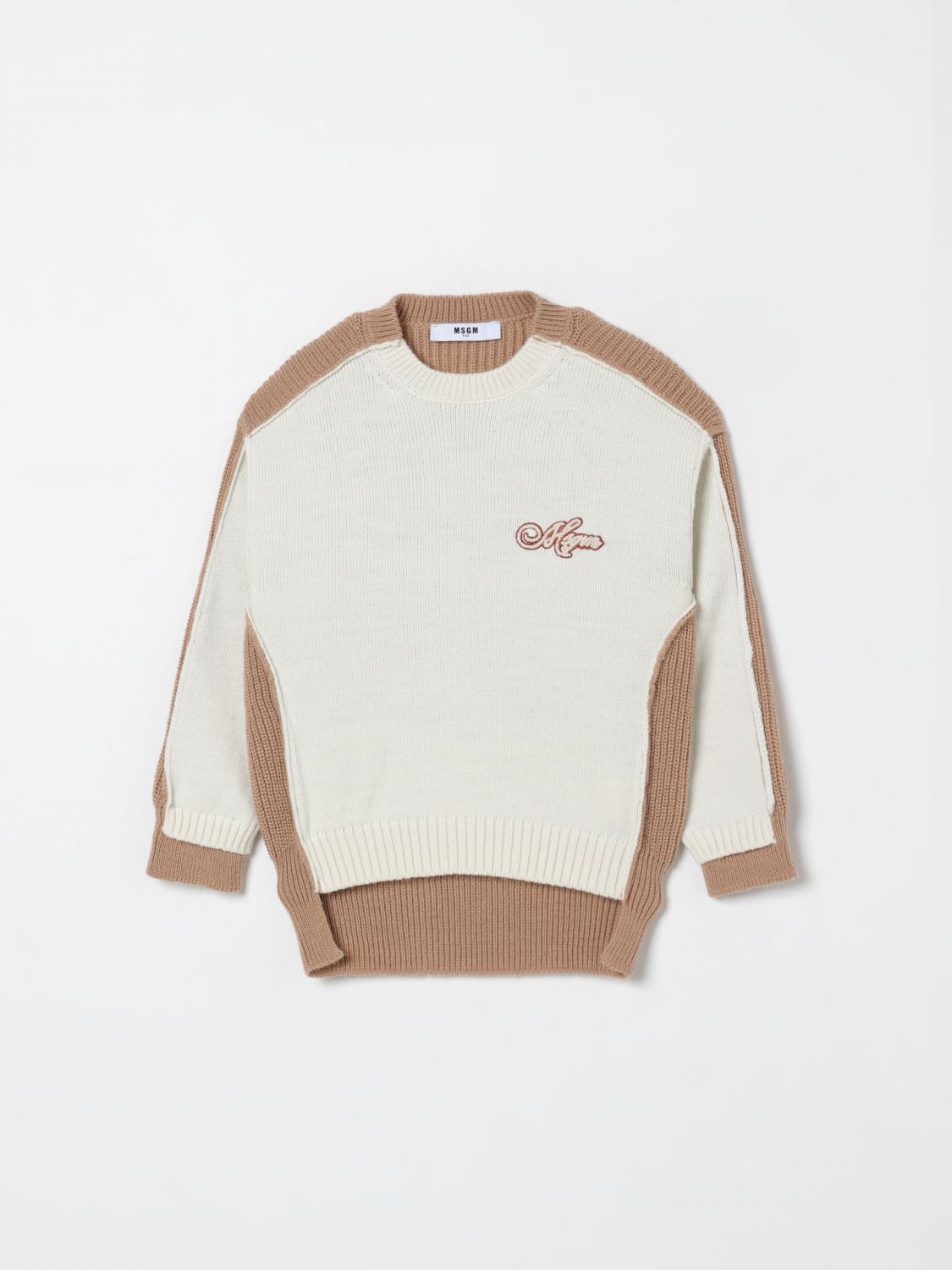 Msgm Sweater  Kids Kids Color Beige In Brown