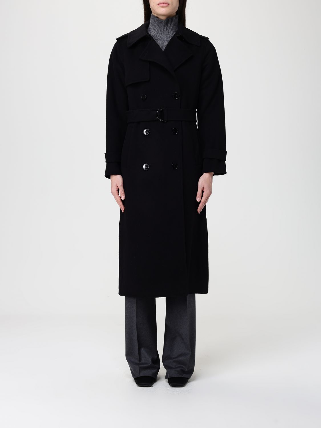 Michael Kors Coat  Woman Color Black In Black