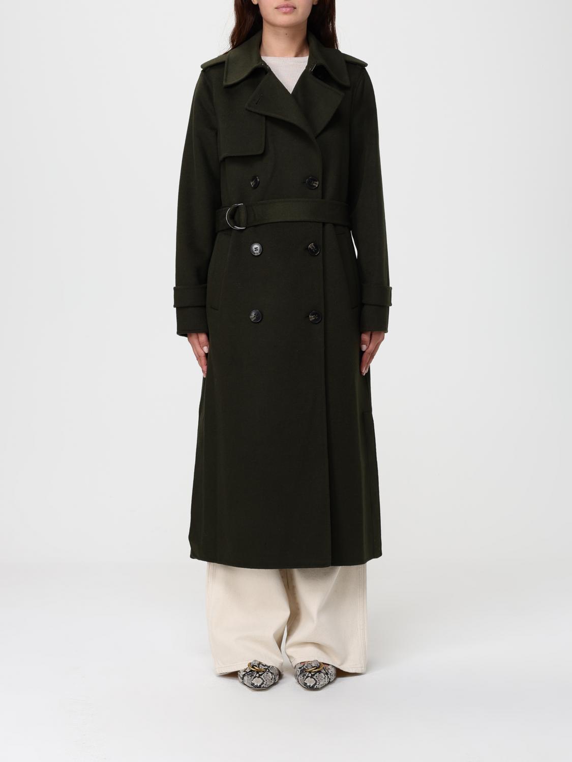 Michael Kors Coat  Woman Color Green In Black