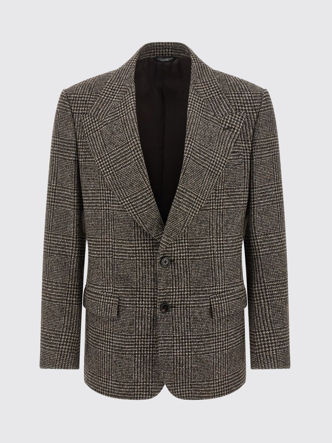 Dolce & Gabbana Single-breasted Felted Jacket In Gray