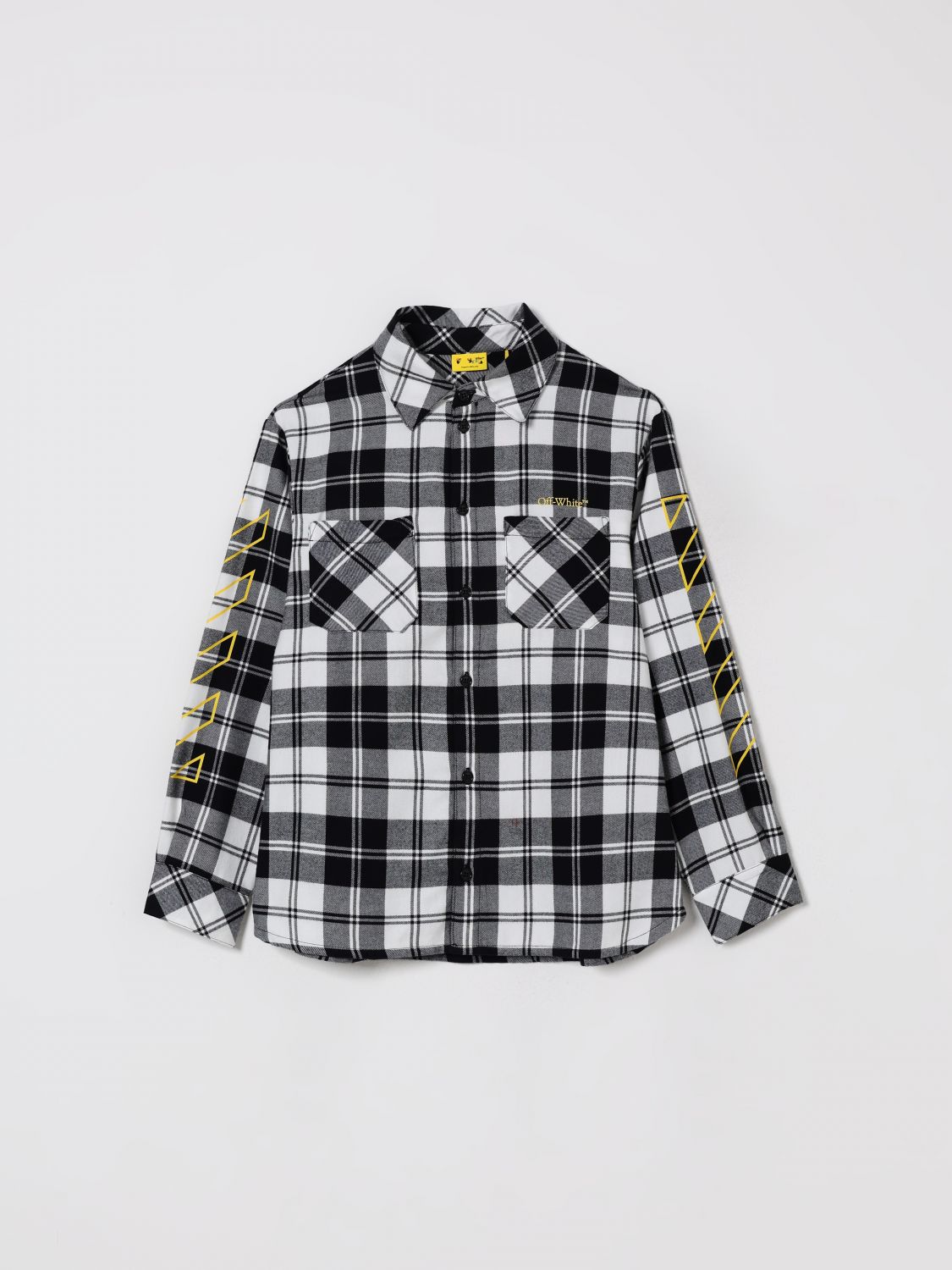 Off-white Checked Shirt In Black