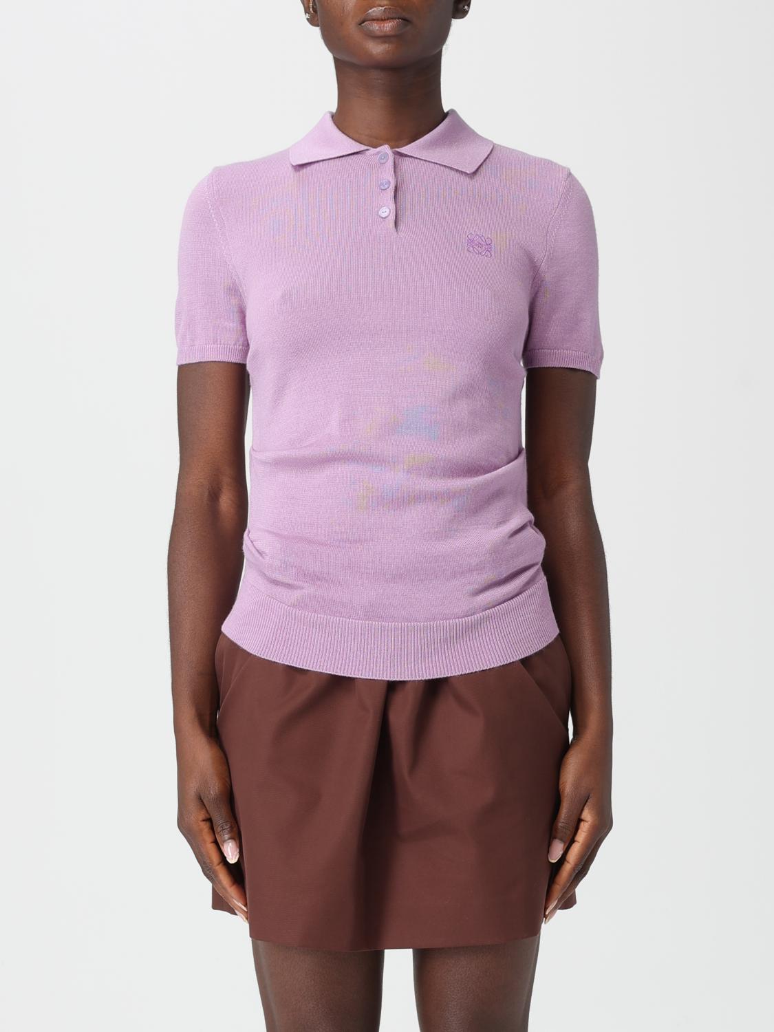 Loewe Lilac Polo In Cashmere And Silk In Purple