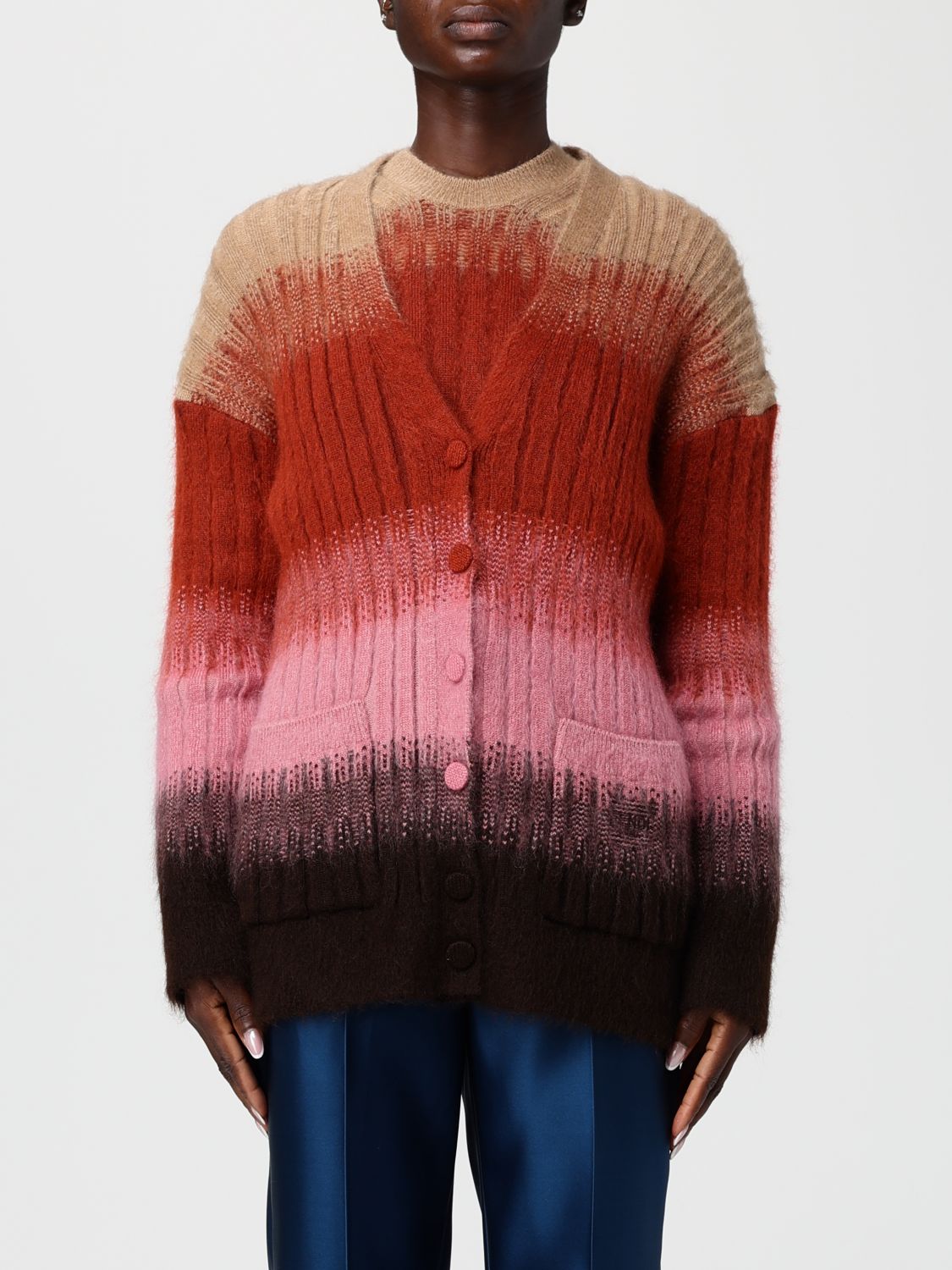 Sweater FENDI Woman color Rust