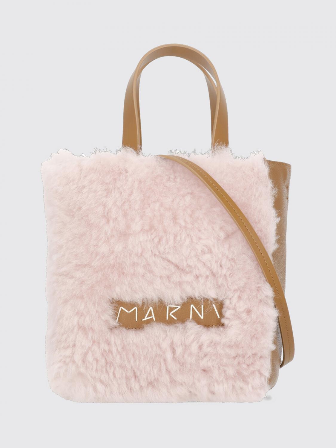 Borsa Museo Furry Mini Marni in shearling