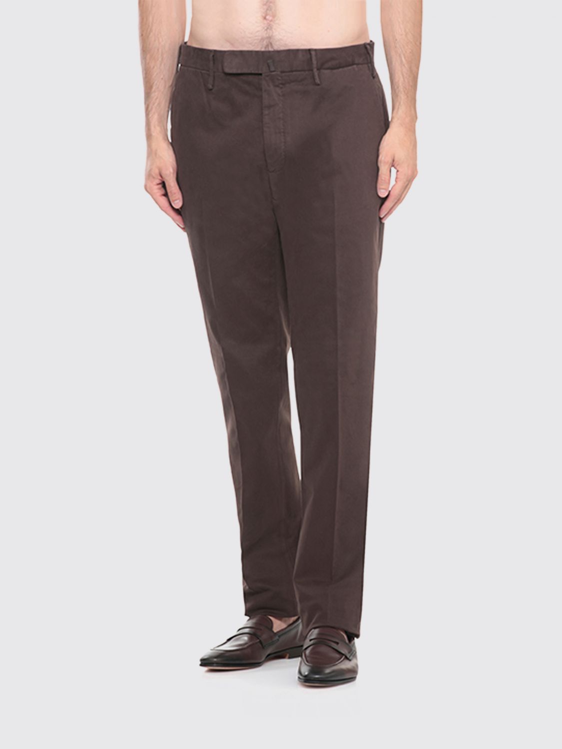 Incotex Pressed-crease Trousers In Brown